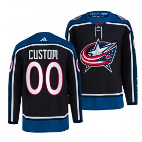 Columbus Blue Jackets Trikot Custom Adidas 2022-23 Schwarz Reverse Retro 2.0 Authentic - Herren